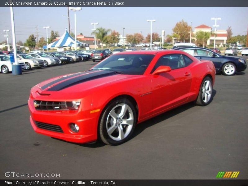 Inferno Orange Metallic / Black 2010 Chevrolet Camaro SS Coupe