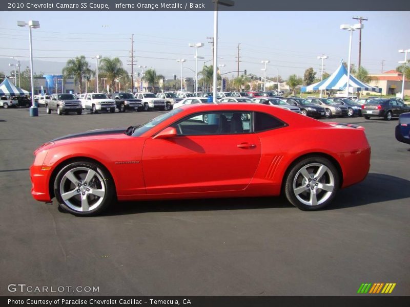 Inferno Orange Metallic / Black 2010 Chevrolet Camaro SS Coupe