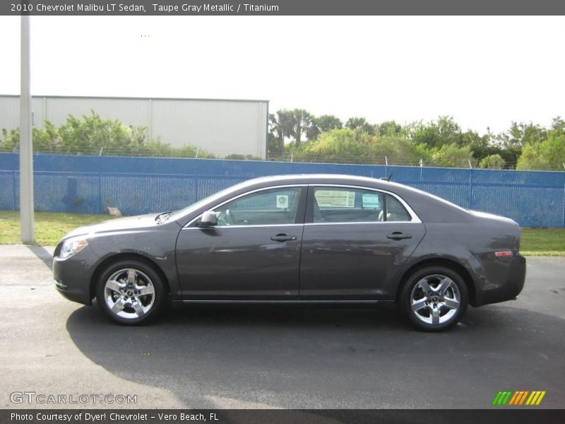 Taupe Gray Metallic / Titanium 2010 Chevrolet Malibu LT Sedan