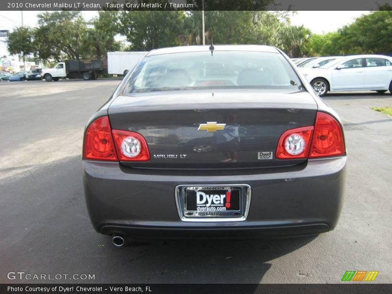 Taupe Gray Metallic / Titanium 2010 Chevrolet Malibu LT Sedan