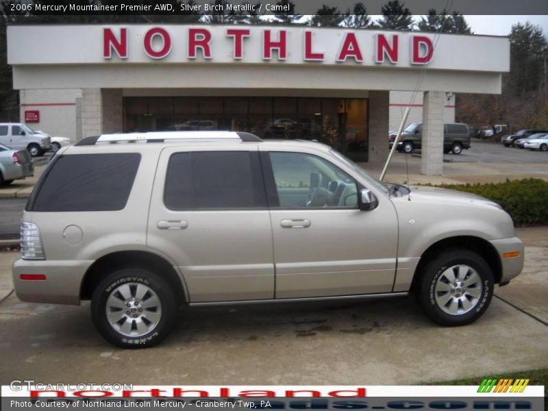 Silver Birch Metallic / Camel 2006 Mercury Mountaineer Premier AWD
