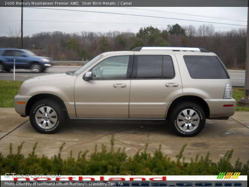 Silver Birch Metallic / Camel 2006 Mercury Mountaineer Premier AWD