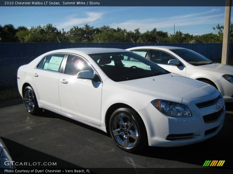 Summit White / Ebony 2010 Chevrolet Malibu LT Sedan
