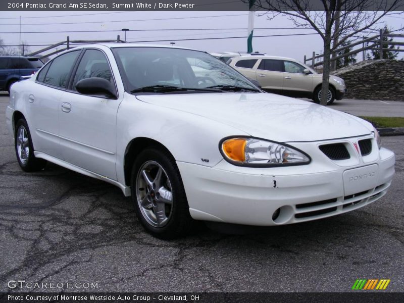 Summit White / Dark Pewter 2004 Pontiac Grand Am SE Sedan