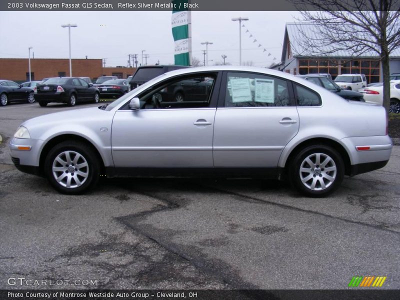 Reflex Silver Metallic / Black 2003 Volkswagen Passat GLS Sedan