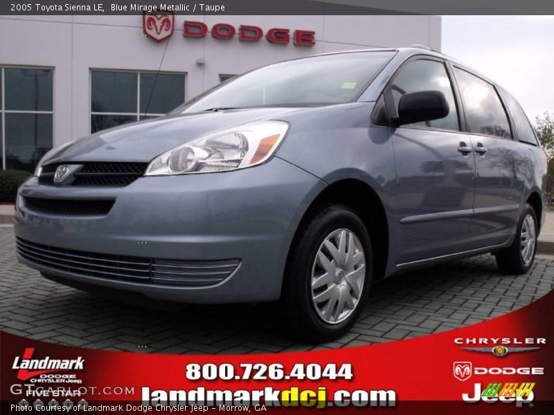 Blue Mirage Metallic / Taupe 2005 Toyota Sienna LE