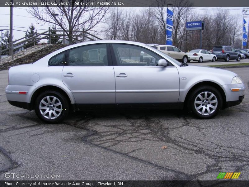 Reflex Silver Metallic / Black 2003 Volkswagen Passat GLS Sedan