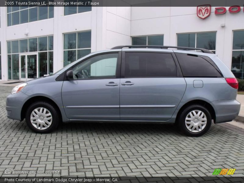 Blue Mirage Metallic / Taupe 2005 Toyota Sienna LE