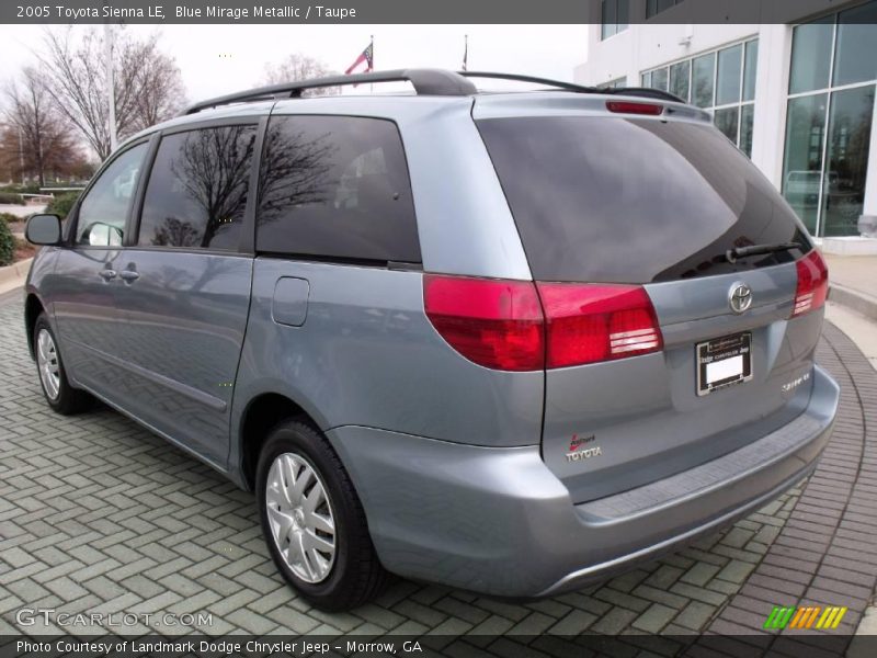 Blue Mirage Metallic / Taupe 2005 Toyota Sienna LE
