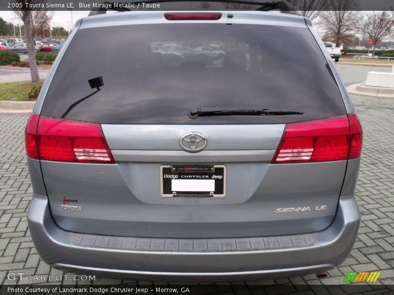 Blue Mirage Metallic / Taupe 2005 Toyota Sienna LE