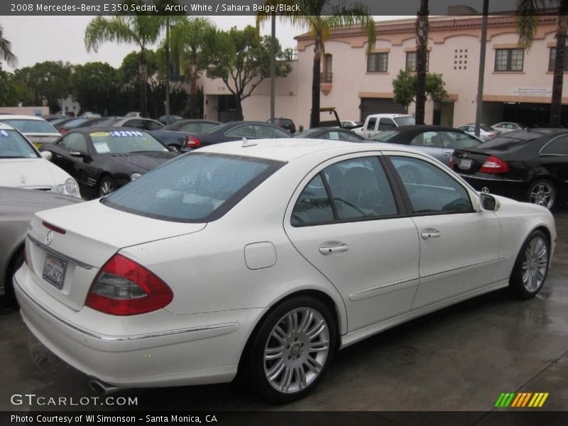 Arctic White / Sahara Beige/Black 2008 Mercedes-Benz E 350 Sedan