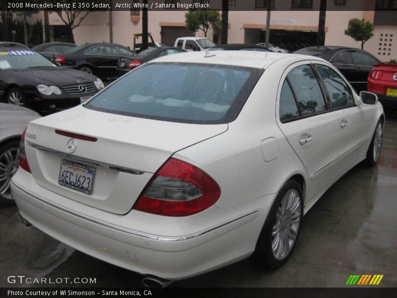 Arctic White / Sahara Beige/Black 2008 Mercedes-Benz E 350 Sedan