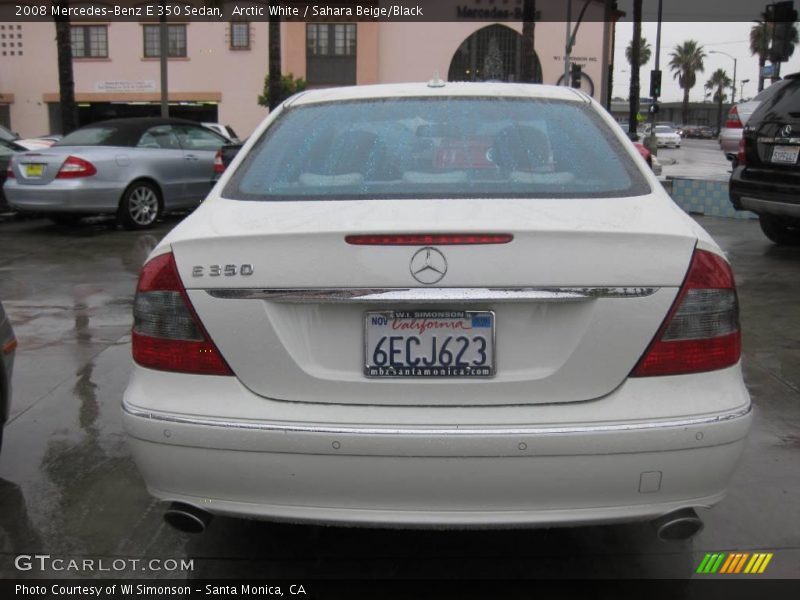 Arctic White / Sahara Beige/Black 2008 Mercedes-Benz E 350 Sedan