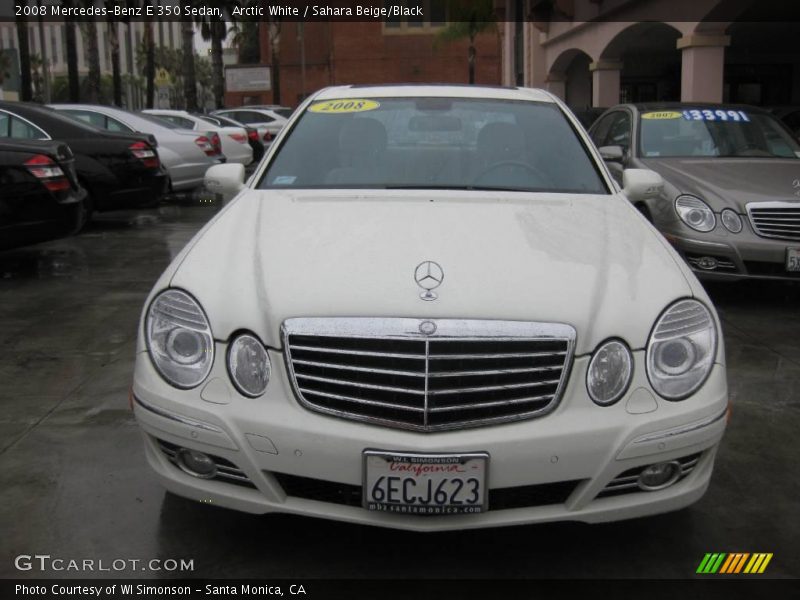 Arctic White / Sahara Beige/Black 2008 Mercedes-Benz E 350 Sedan