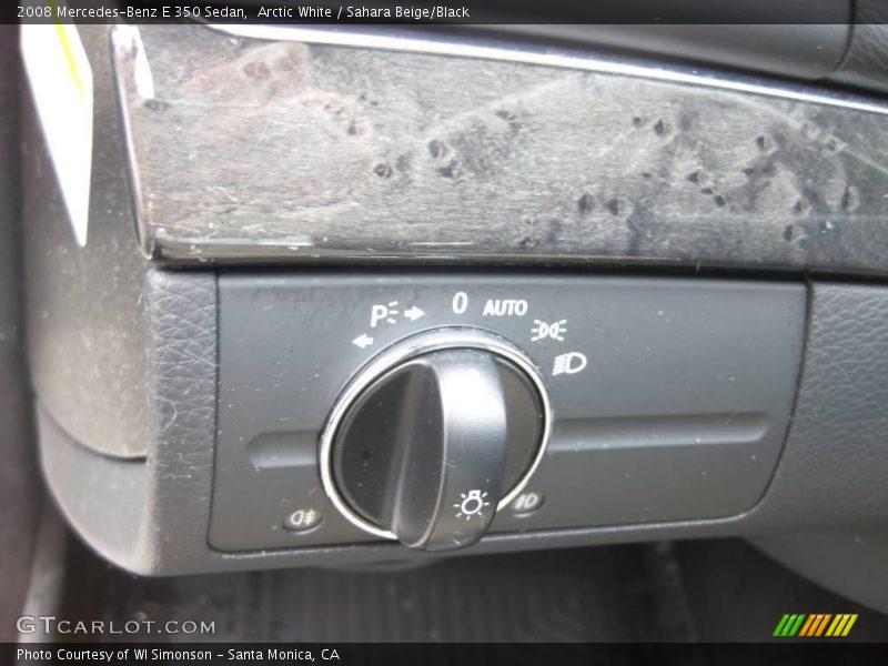 Arctic White / Sahara Beige/Black 2008 Mercedes-Benz E 350 Sedan