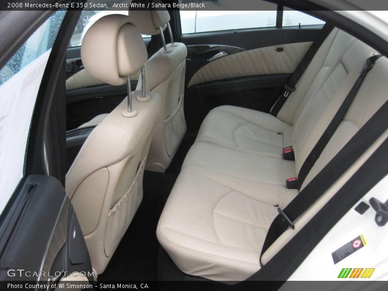 Arctic White / Sahara Beige/Black 2008 Mercedes-Benz E 350 Sedan