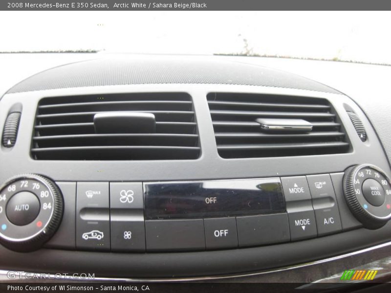 Arctic White / Sahara Beige/Black 2008 Mercedes-Benz E 350 Sedan