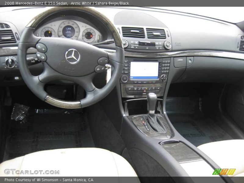 Arctic White / Sahara Beige/Black 2008 Mercedes-Benz E 350 Sedan