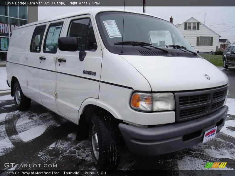 Bright White / Gray 1994 Dodge Ram Van B250 Cargo