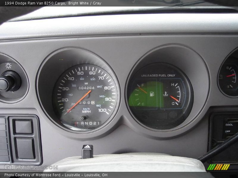 Bright White / Gray 1994 Dodge Ram Van B250 Cargo