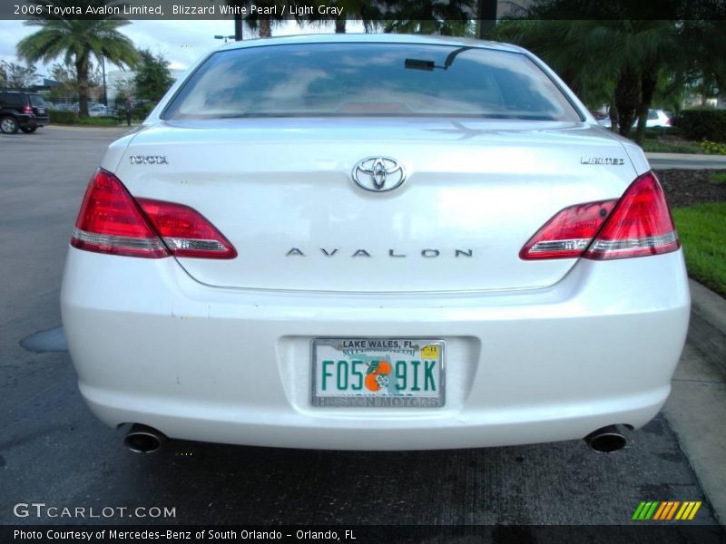 Blizzard White Pearl / Light Gray 2006 Toyota Avalon Limited