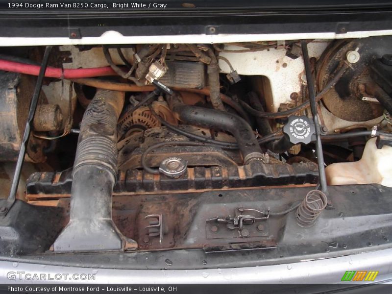 Bright White / Gray 1994 Dodge Ram Van B250 Cargo