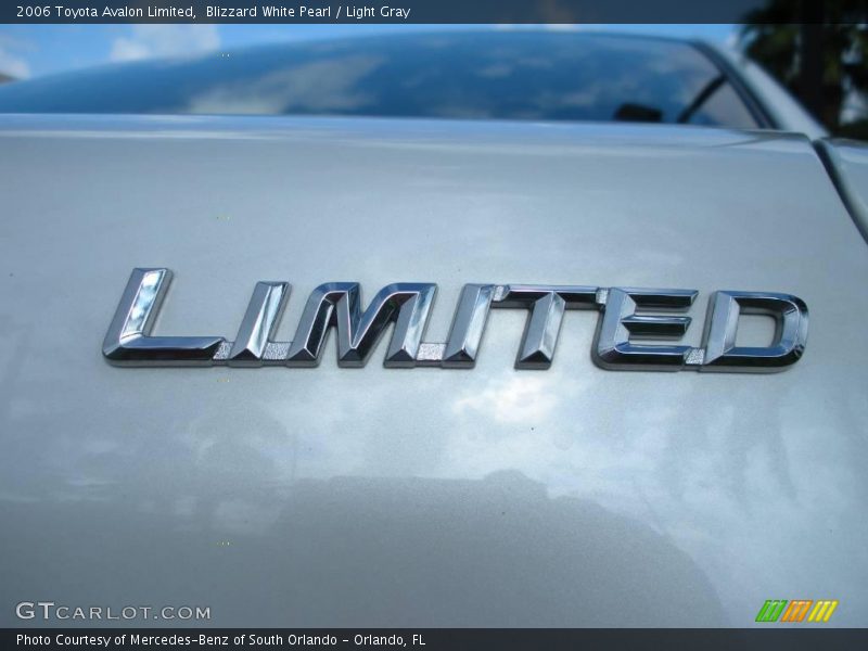 Blizzard White Pearl / Light Gray 2006 Toyota Avalon Limited