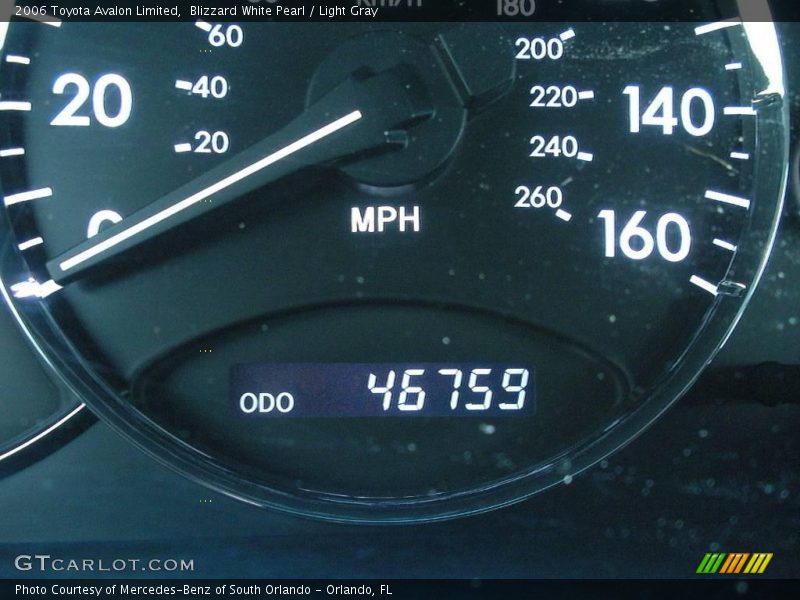 Blizzard White Pearl / Light Gray 2006 Toyota Avalon Limited