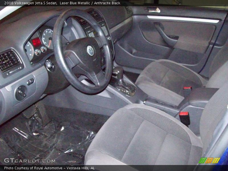 Laser Blue Metallic / Anthracite Black 2008 Volkswagen Jetta S Sedan