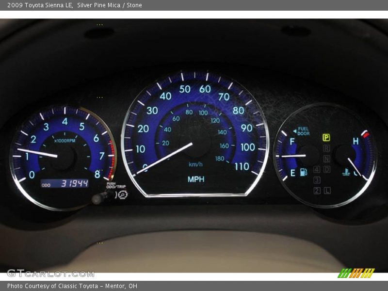 Silver Pine Mica / Stone 2009 Toyota Sienna LE