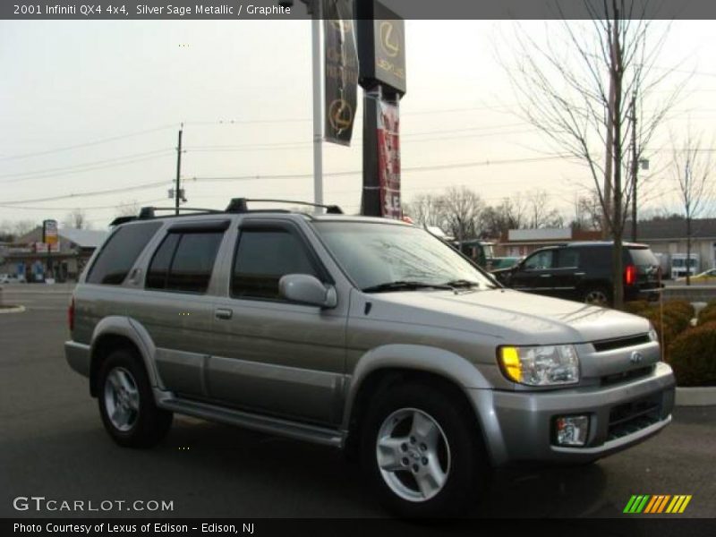 Silver Sage Metallic / Graphite 2001 Infiniti QX4 4x4