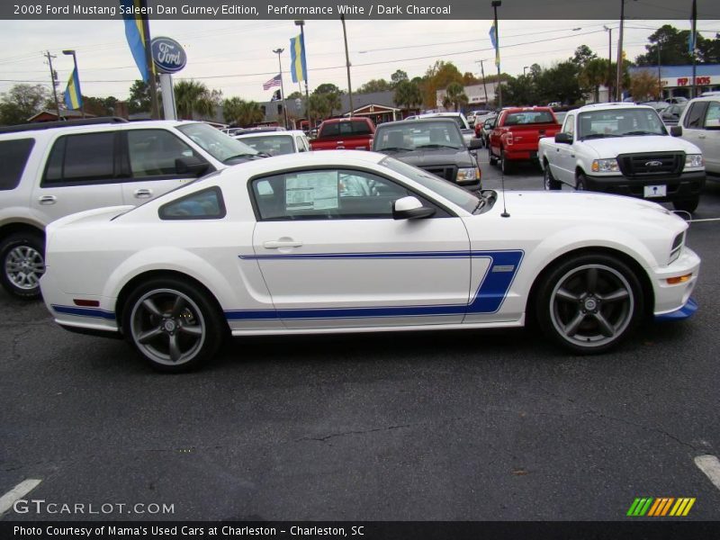 Performance White / Dark Charcoal 2008 Ford Mustang Saleen Dan Gurney Edition
