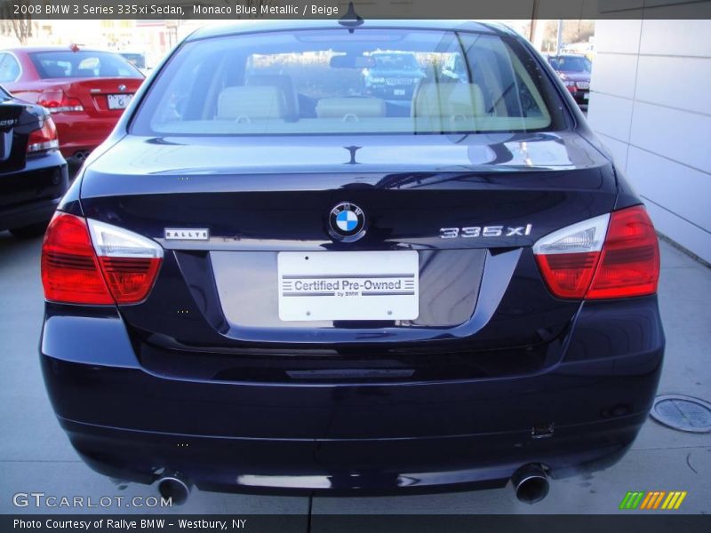 Monaco Blue Metallic / Beige 2008 BMW 3 Series 335xi Sedan