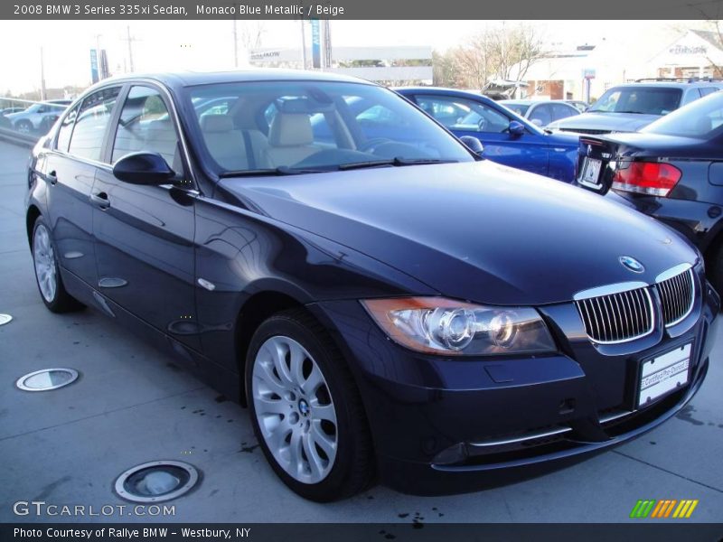 Monaco Blue Metallic / Beige 2008 BMW 3 Series 335xi Sedan