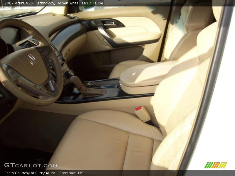 Aspen White Pearl / Taupe 2007 Acura MDX Technology