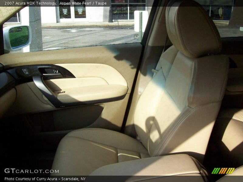 Aspen White Pearl / Taupe 2007 Acura MDX Technology