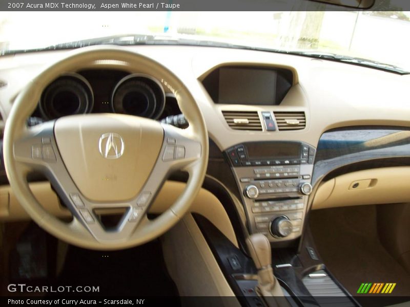 Aspen White Pearl / Taupe 2007 Acura MDX Technology