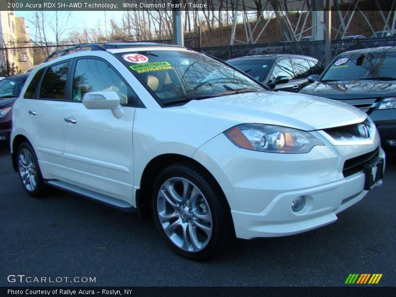 White Diamond Pearl / Taupe 2009 Acura RDX SH-AWD Technology