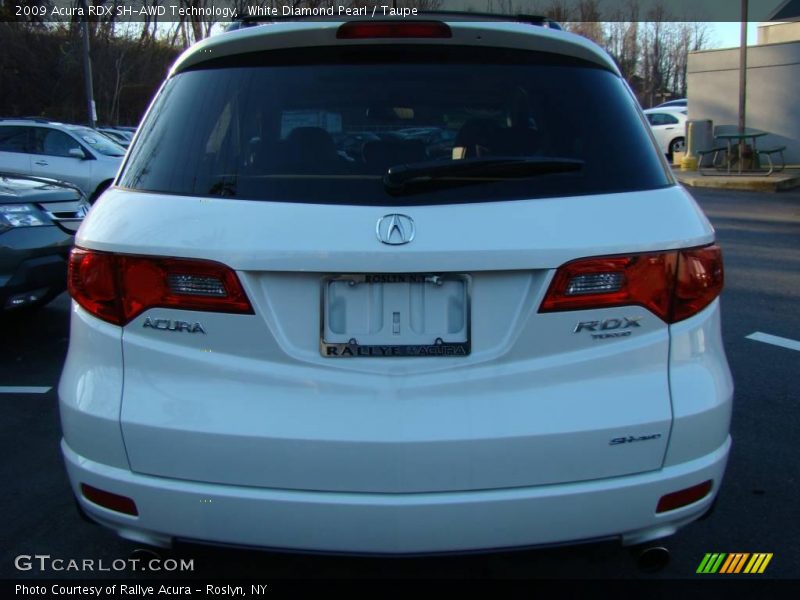 White Diamond Pearl / Taupe 2009 Acura RDX SH-AWD Technology