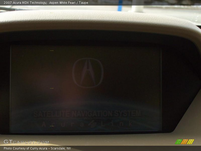 Aspen White Pearl / Taupe 2007 Acura MDX Technology