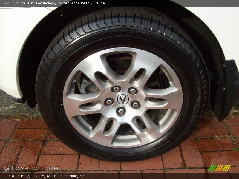 Aspen White Pearl / Taupe 2007 Acura MDX Technology