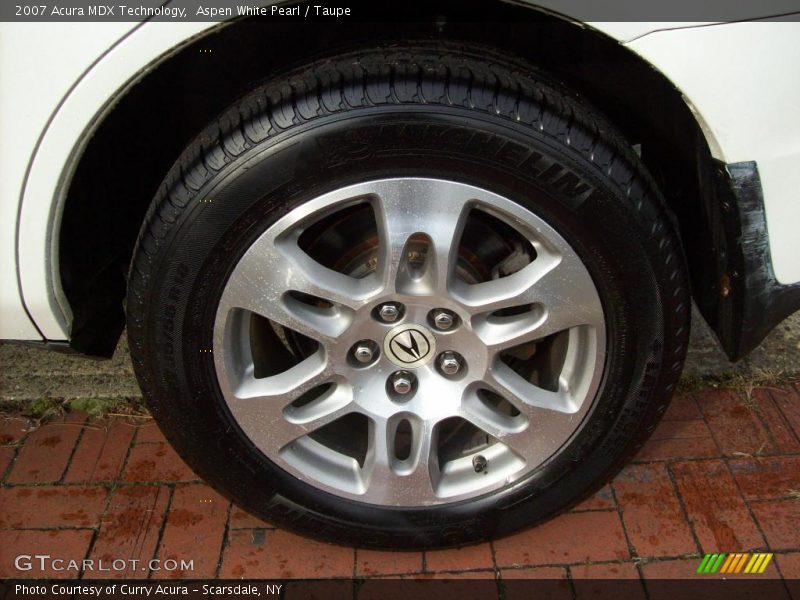Aspen White Pearl / Taupe 2007 Acura MDX Technology