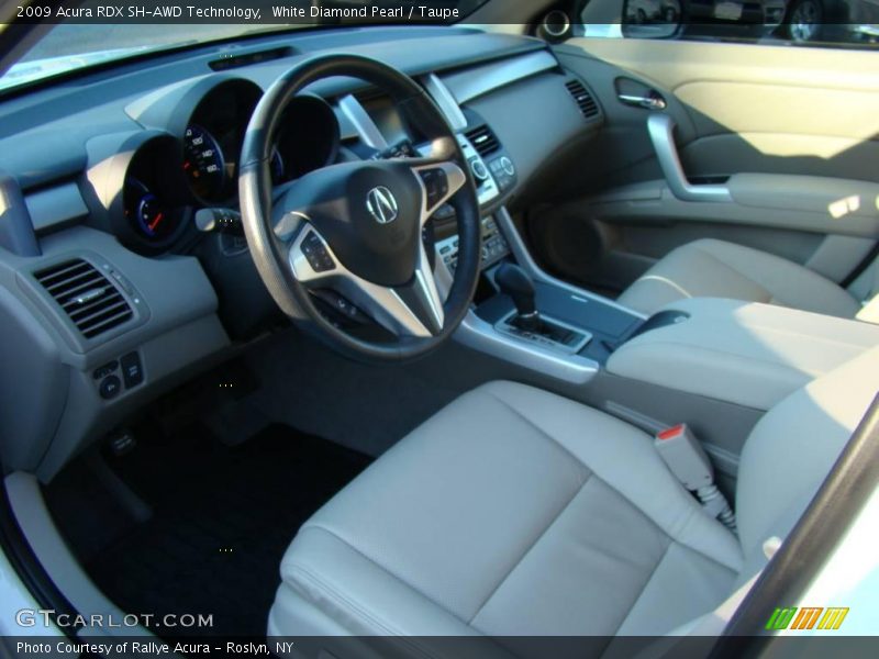 White Diamond Pearl / Taupe 2009 Acura RDX SH-AWD Technology