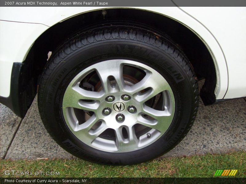 Aspen White Pearl / Taupe 2007 Acura MDX Technology