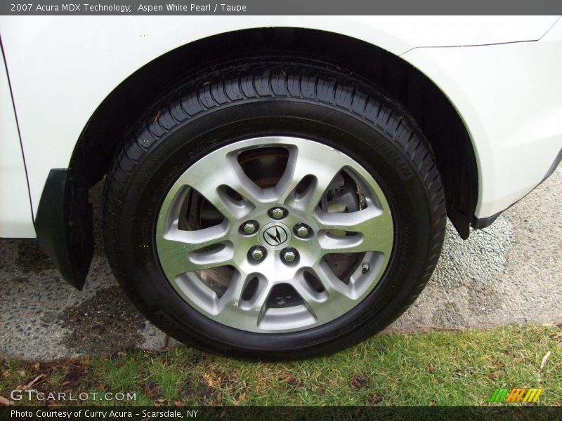 Aspen White Pearl / Taupe 2007 Acura MDX Technology