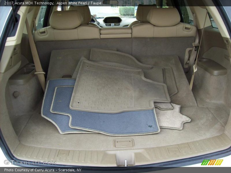 Aspen White Pearl / Taupe 2007 Acura MDX Technology