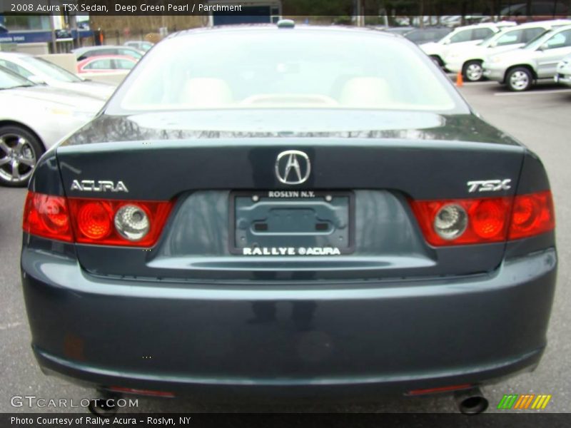 Deep Green Pearl / Parchment 2008 Acura TSX Sedan