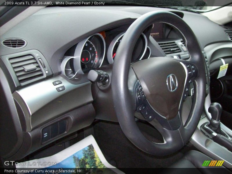 White Diamond Pearl / Ebony 2009 Acura TL 3.7 SH-AWD
