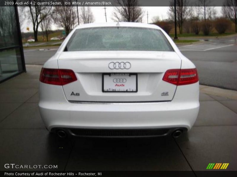 Ibis White / Amaretto/Black 2009 Audi A6 4.2 quattro Sedan