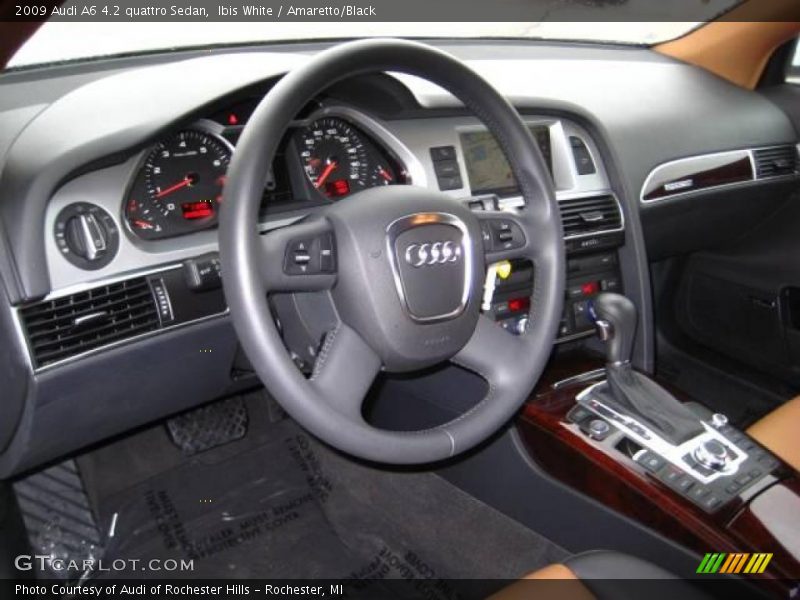Ibis White / Amaretto/Black 2009 Audi A6 4.2 quattro Sedan
